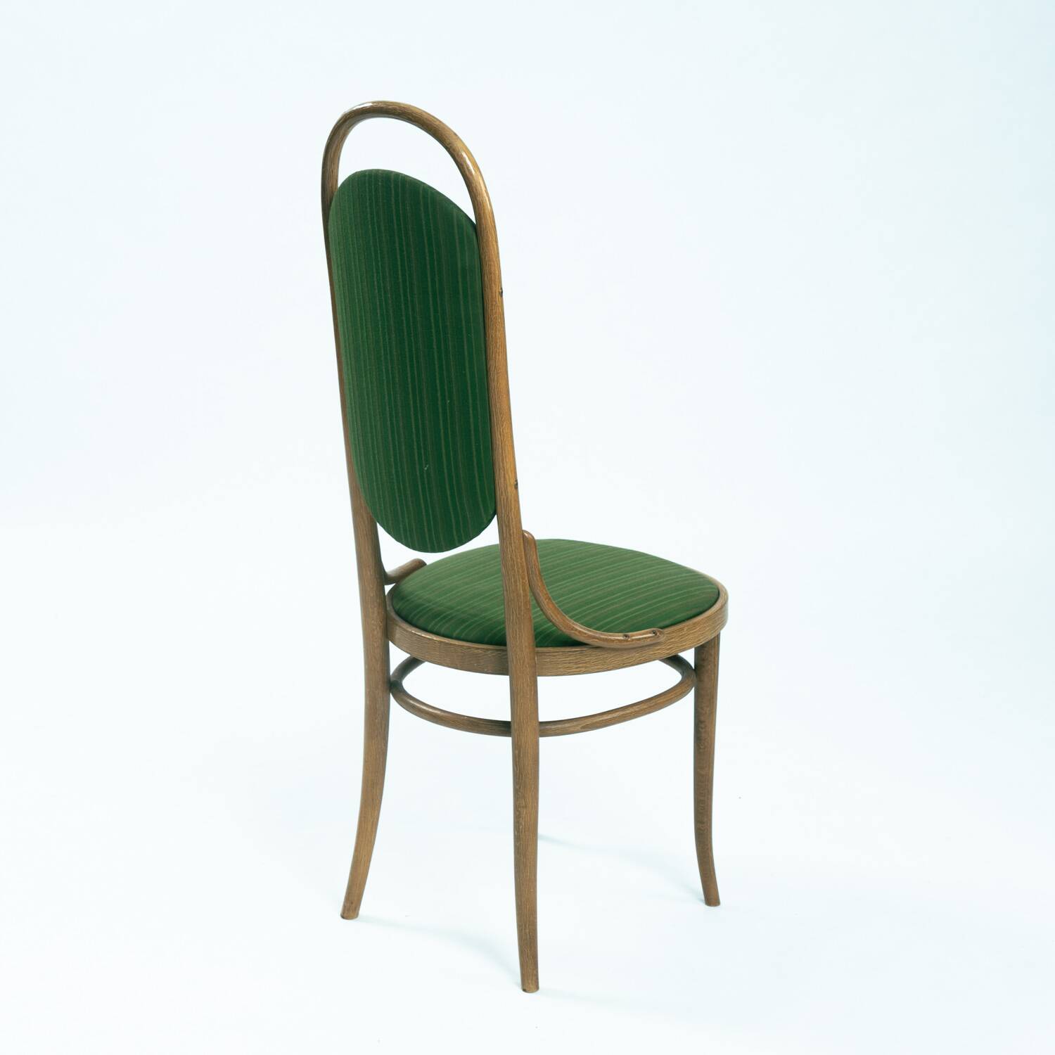 Chaises à dossier haut rembourrées en bois courbé Thonet, années 1980