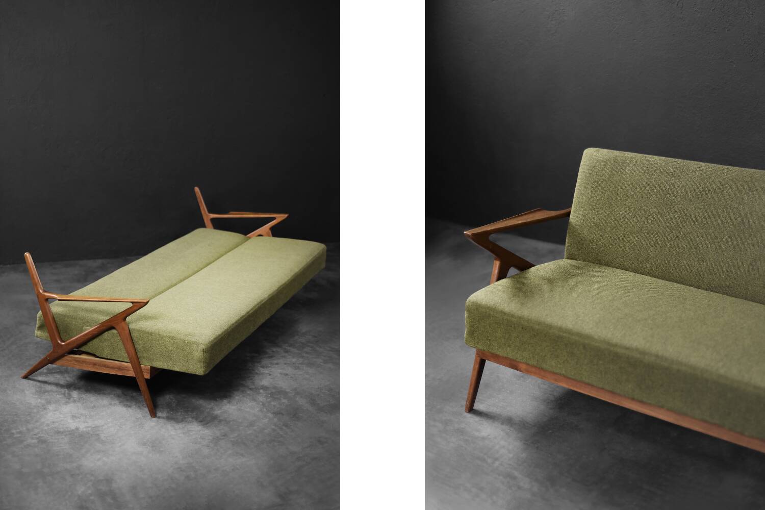 Vintage Danish 3-seater canapé from the mid-century, designed by Poul Jensen for Selig.