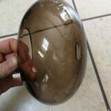 Chandelier 3 balls smoked glass 70's