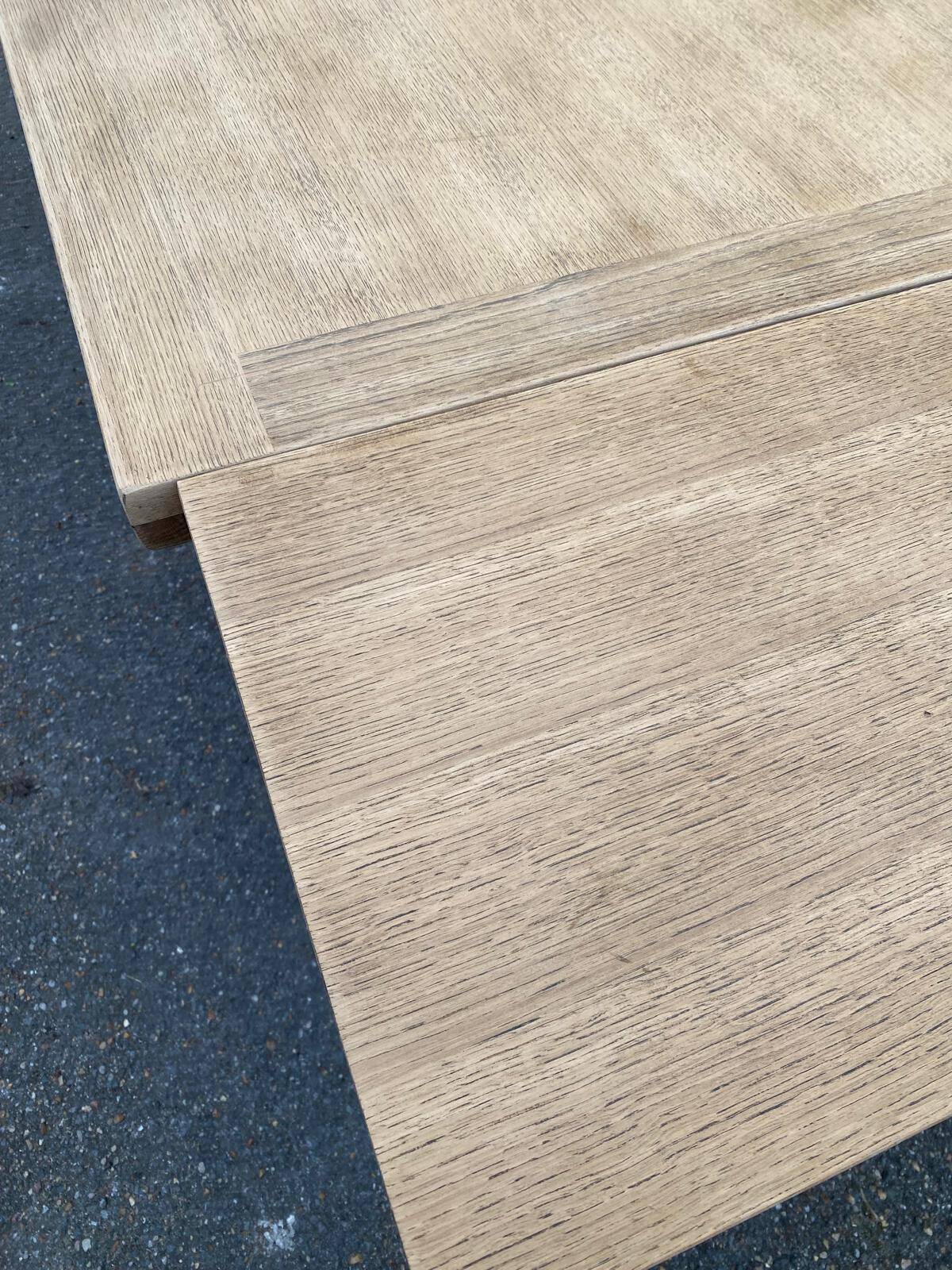 Renovated 19th-century oak extendable farmhouse dining table 160-240cm