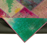 Tapis de patchwork turc surteint fait à la main 198 cm x 300 cm multicolor patchwork