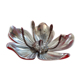 Ashtray flower silver metal petals