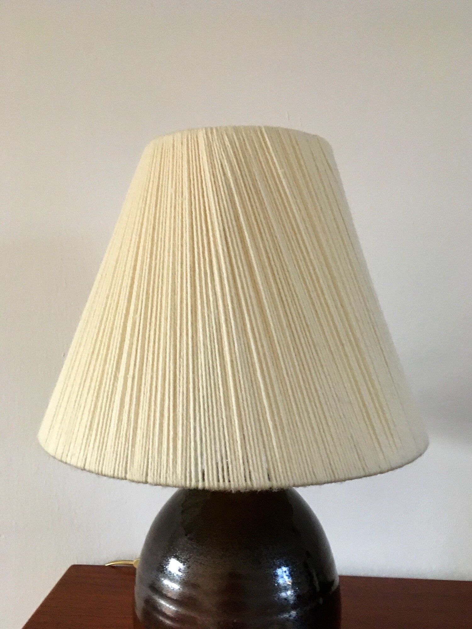 Ceramic lamp by Roland Zobel workshop Les Cyclades vintage