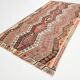 Pastel Tones Geometric Pattern Turkish Woven Wool Kilim Rug, 185x350 Cm