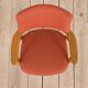 Oak Desk Chair in Pale Red Wool Upholstery by Erik Kirkegaard