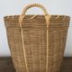 Basket, vintage bamboo laundry basket, toy basket, storage basket