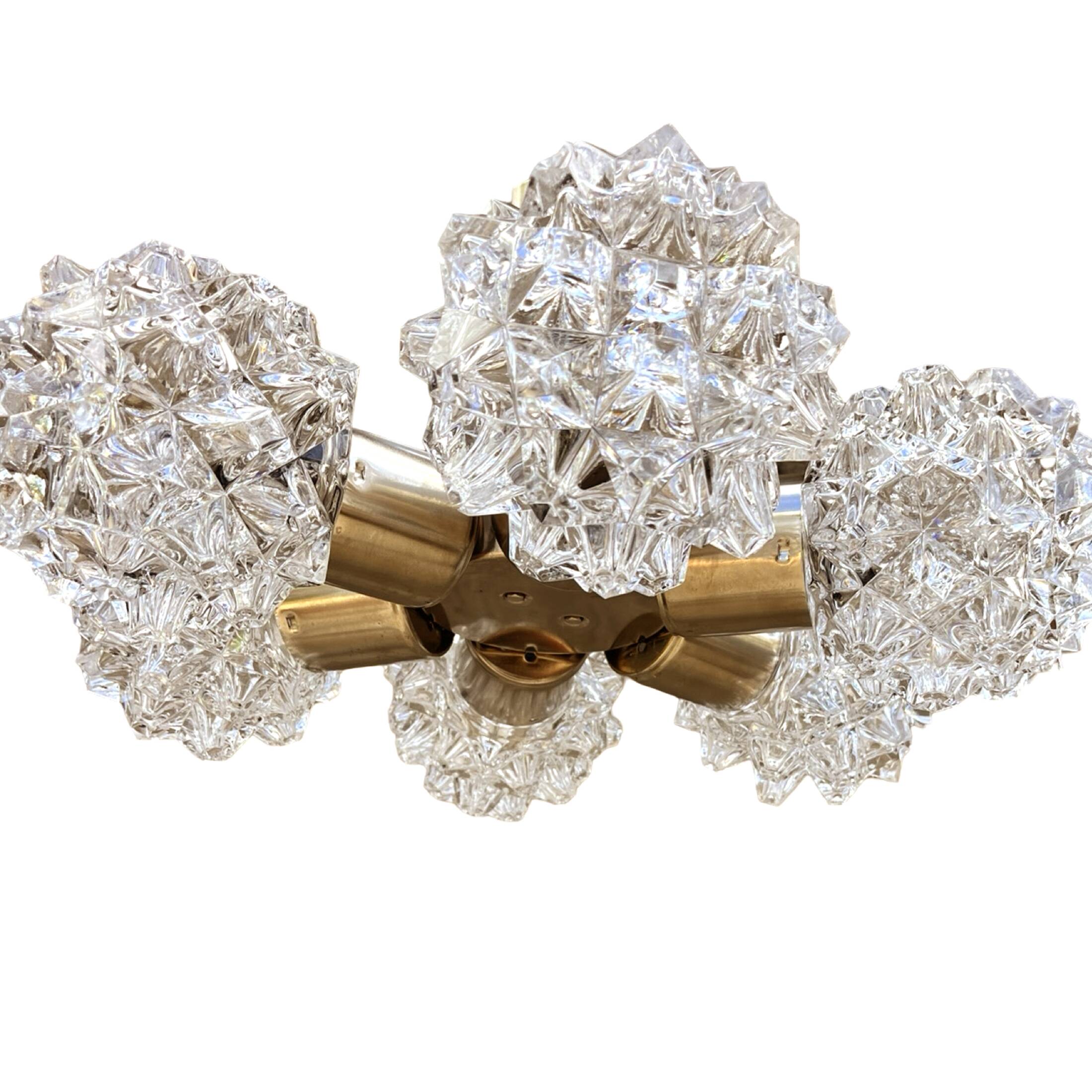 Sputnik chandelier, Kamenicky Senov, Czechoslovakia, 1970s.