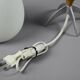 Vintage 1990s Opaline Glass Rocket-Shaped Mushroom Table Lamp.