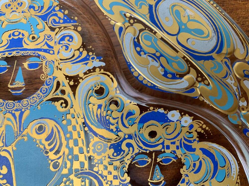 Limited edition German vintage Christmas wall plate by Bjørn Wiinblad for Rosenthal, 1978