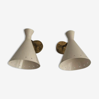 Pair wall lamps casserole