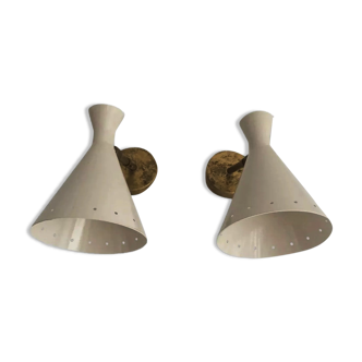 Pair wall lamps casserole