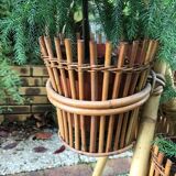 Rattan plant holder