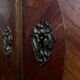 Wardrobe linen Louis XV marquetry matt rosewood