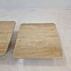 Ensemble de 3 tables basses ou d'appoint en travertin, Italie, 1980s