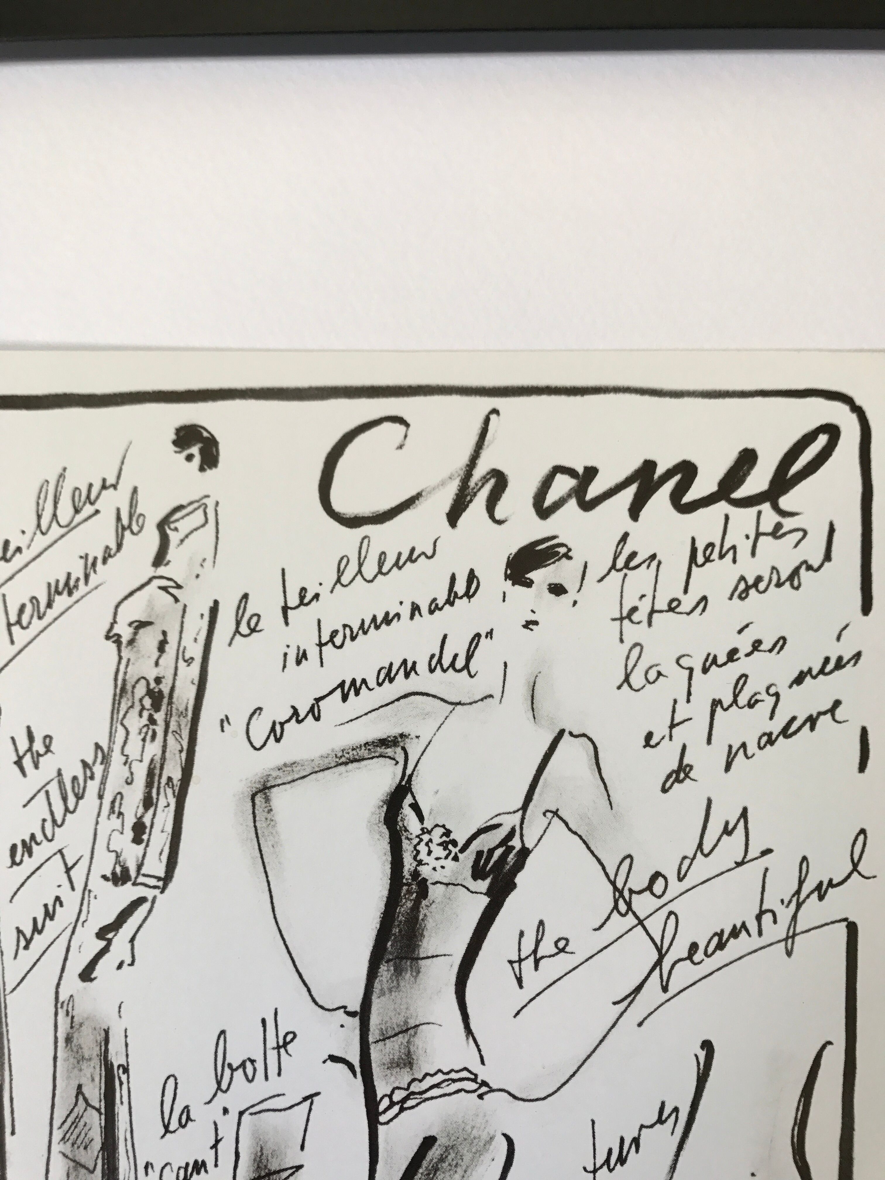 Dessin de Karl Lagerfeld pour Chanel