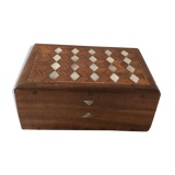 Wooden box encrusted with mother-of-pearl