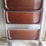 Three trays rolling and foldable service