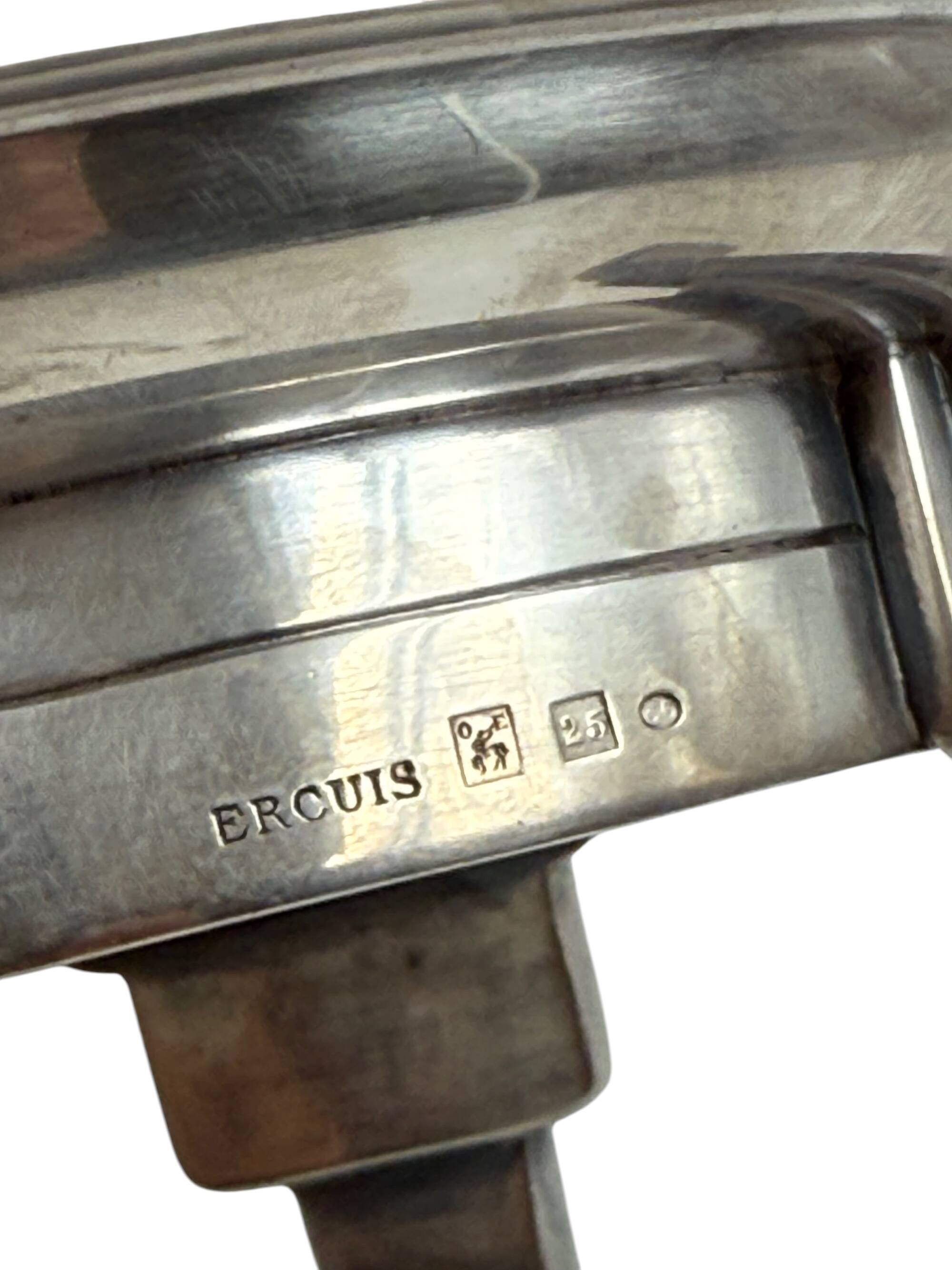 Art Deco silver-plated coup / vide poche, Ercuis France 1940s