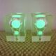 Pair of Pierre Giraudon resin inclusions bulbs