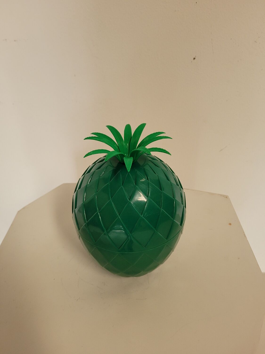 Vintage green "pineapple" ice bucket from the 1970s