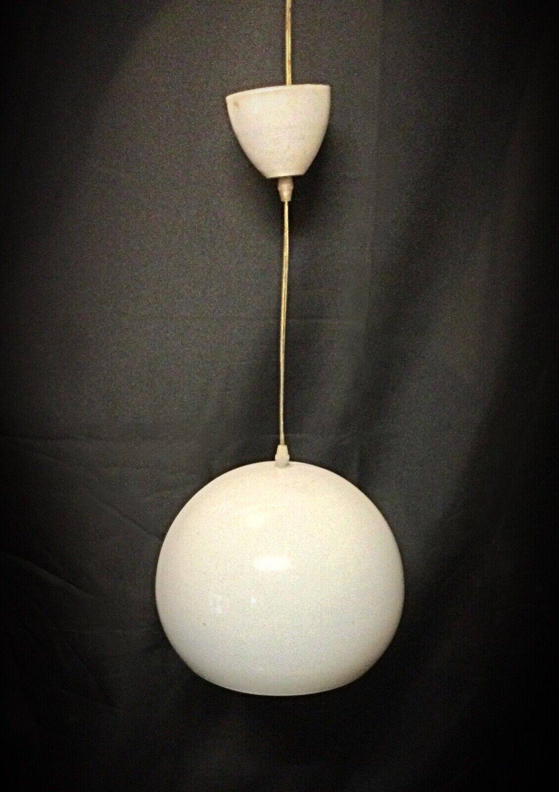 Vintage 60s enameled metal pendant light – retro lamp