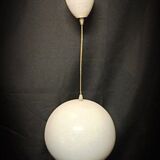 Vintage 60s enameled metal pendant light – retro lamp