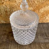 Vintage Molded Glass Bonbonnière Sugar Bowl #D903