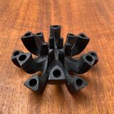 Brutalist cast iron candlestick from mid-century Japan by Jens H. Quistgaard, 1960s.