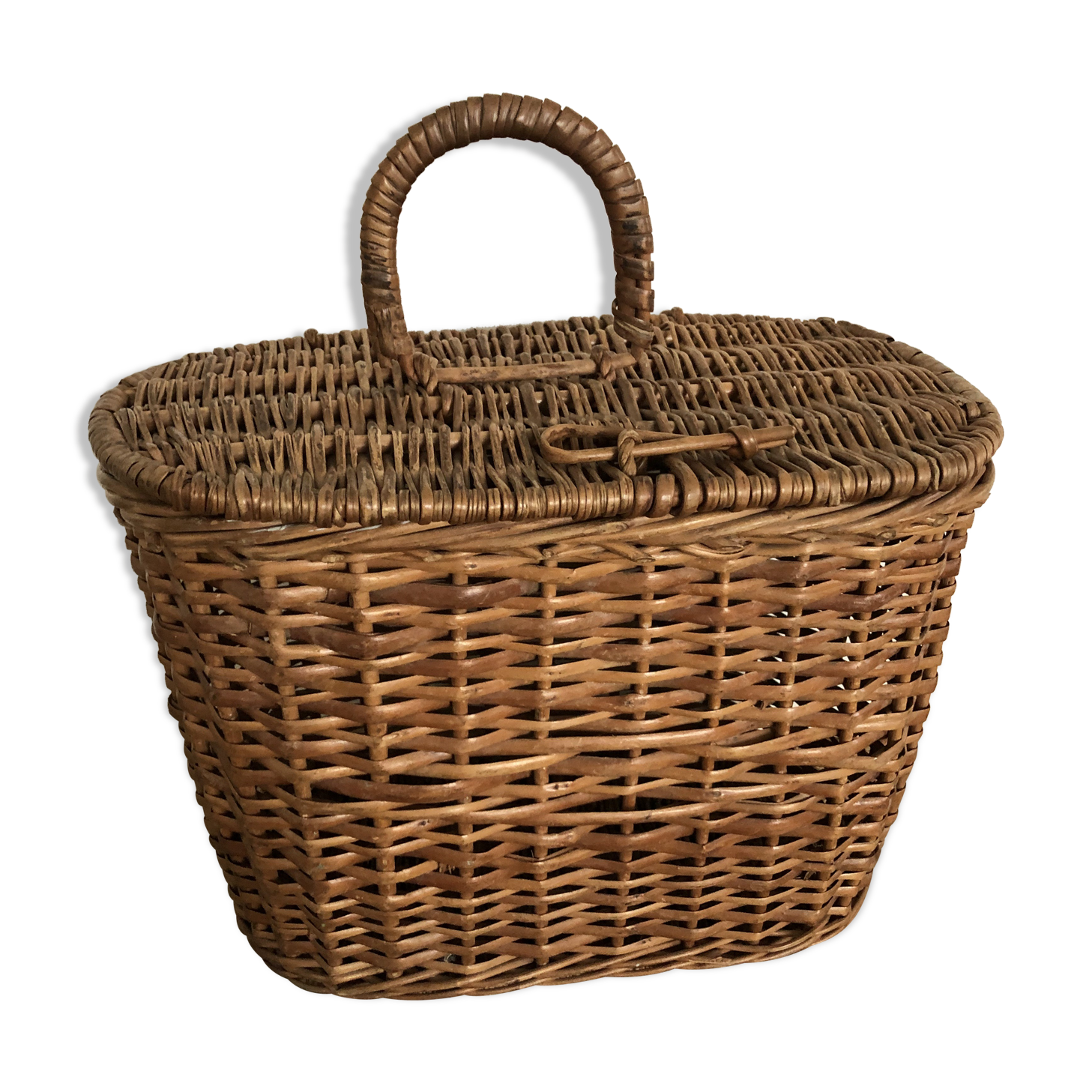 Old woven wicker basket