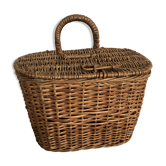 Old woven wicker basket