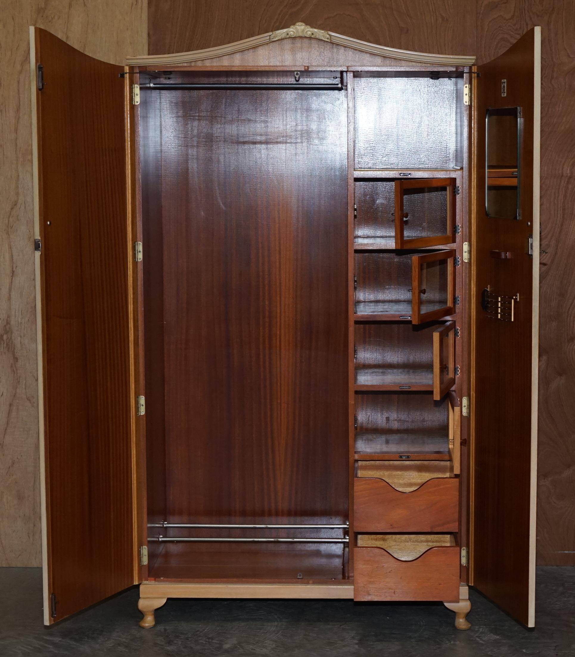 Light walnut cabinet from the 1940s