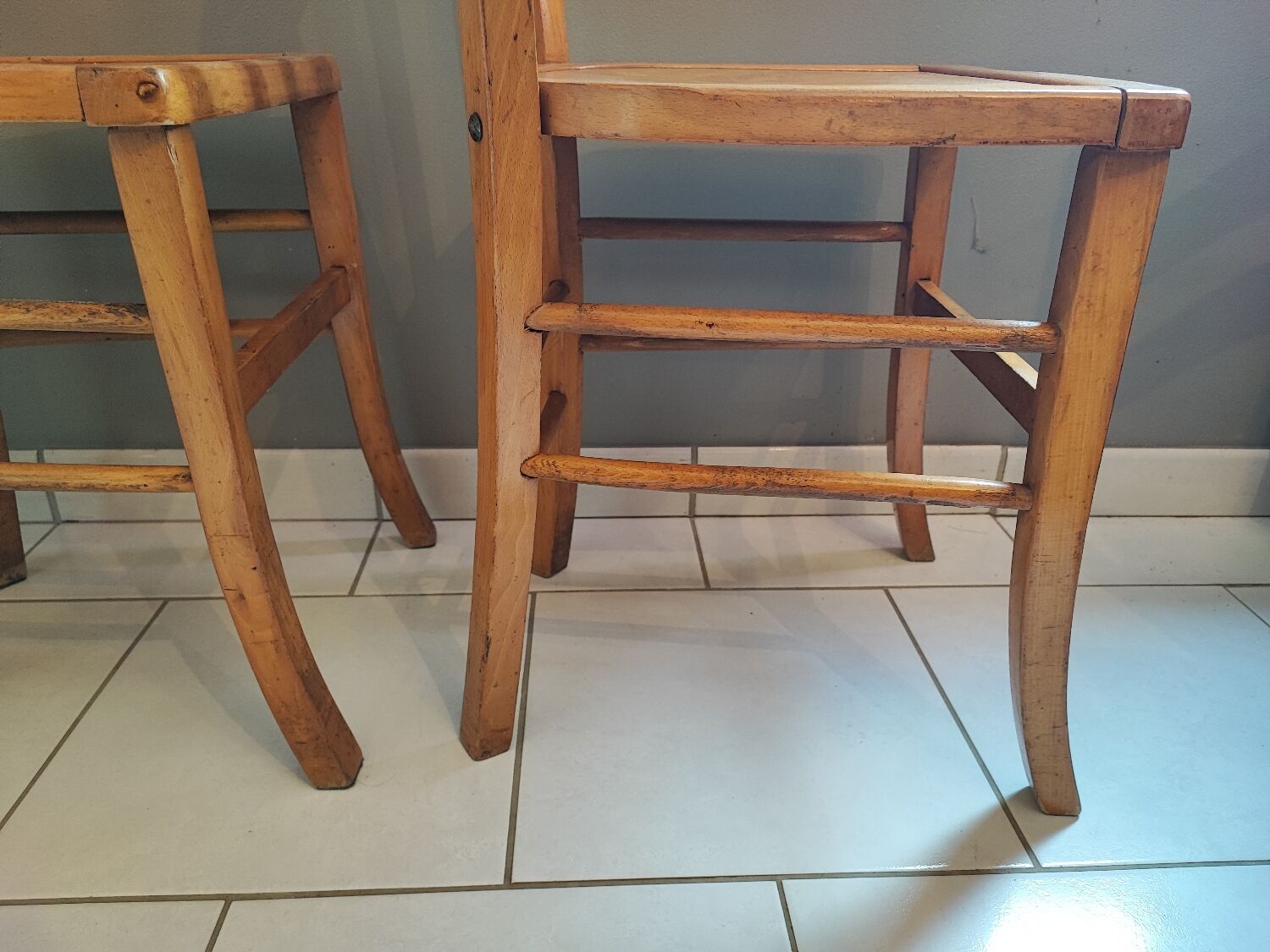 Vintage four-quarter bistro chairs