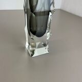 Vase Sommerso en verre à facettes Extra Large Mandruzzato Fabriqué à Murano, Italie années 1970