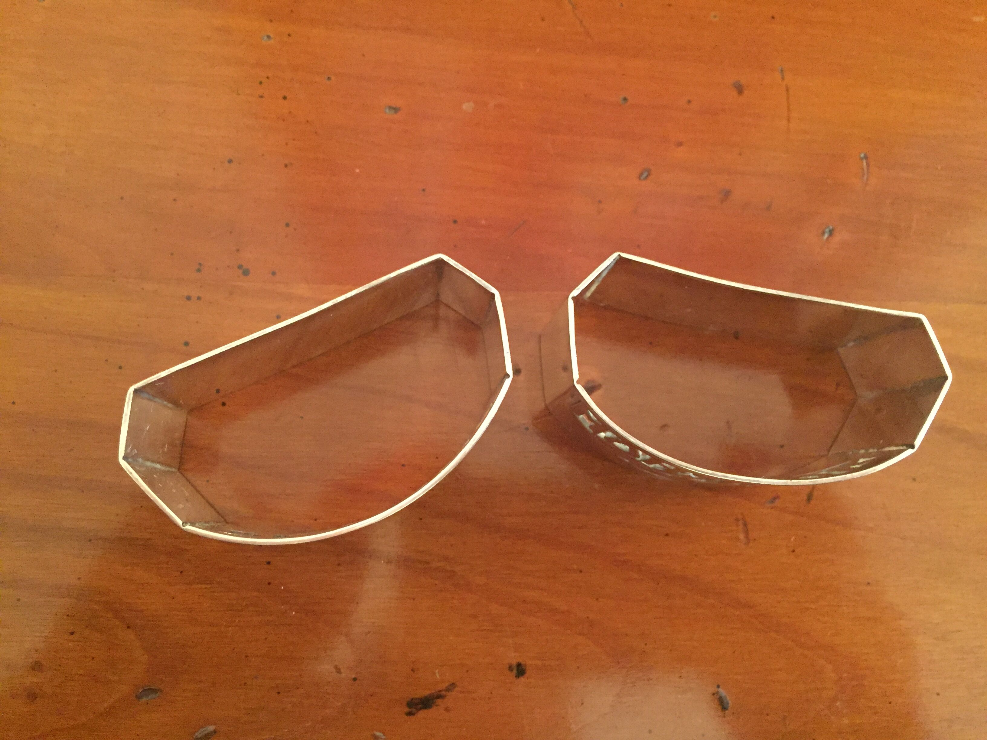 2 Old silver towel rounds