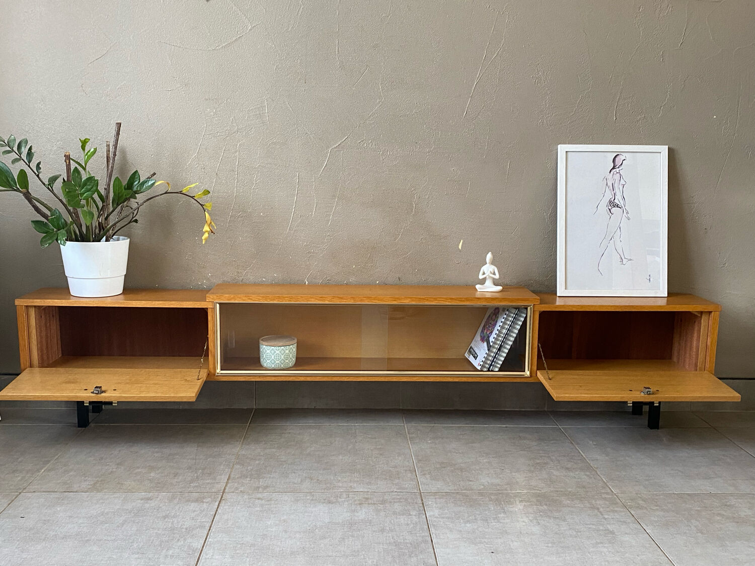 Vintage wooden row from the 50s-60s