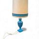 Tall vintage table lamp in blue ceramic / floor lamp