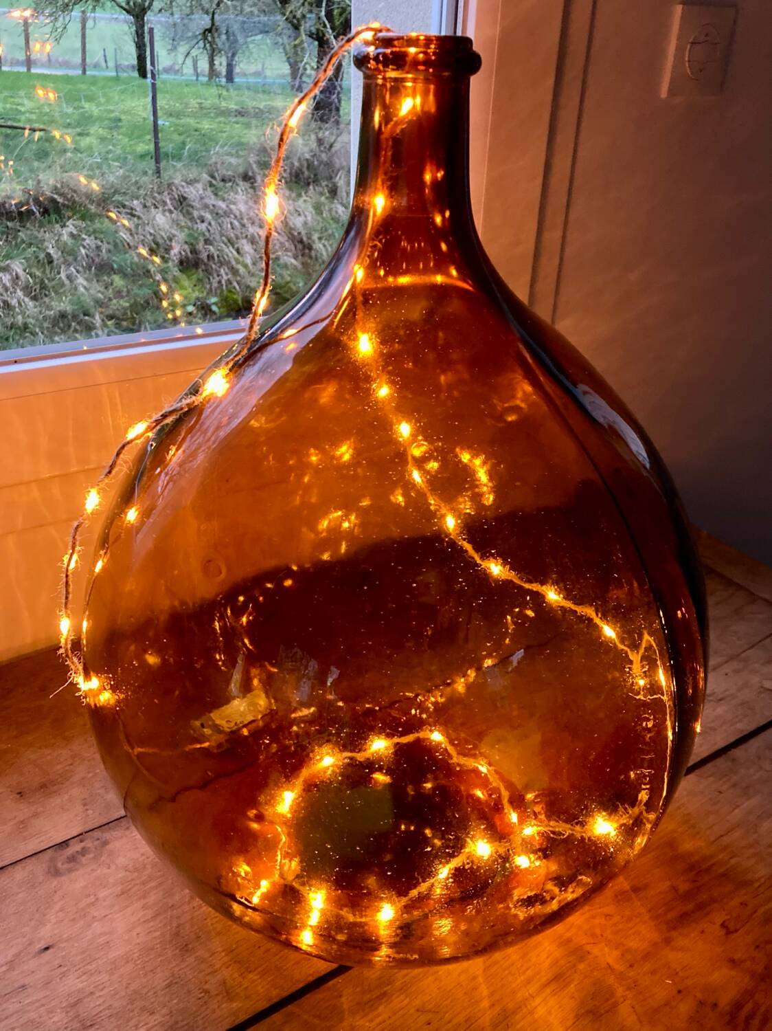Amber demijohn 30L