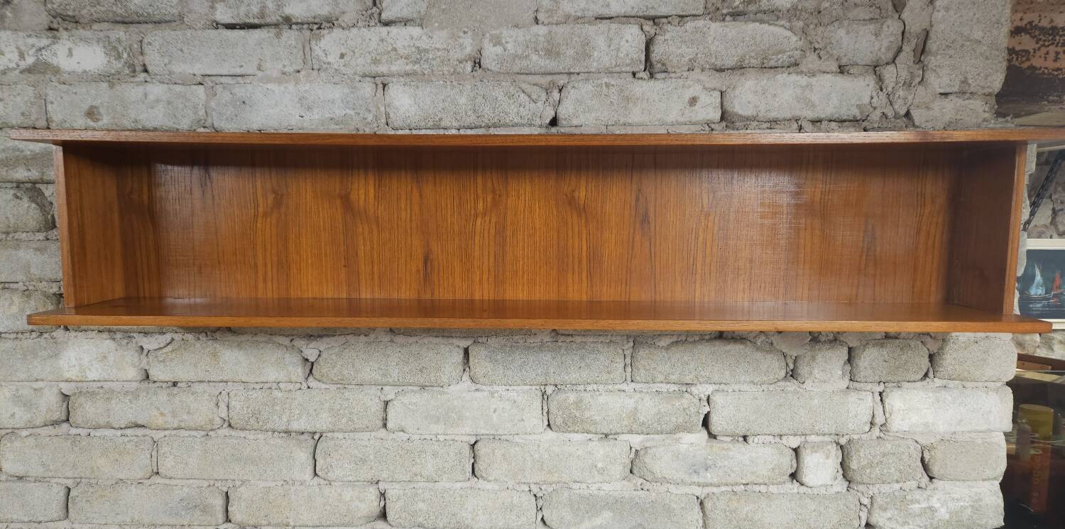 Scandinavian teak wall shelf 1960