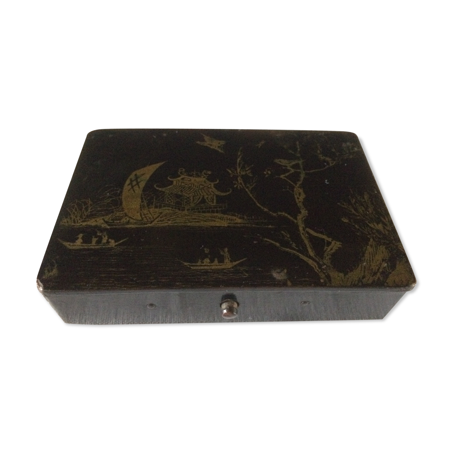 boiled cardboard box decorated Napoleon III