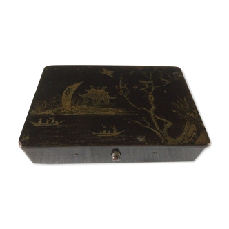 boiled cardboard box decorated Napoleon III