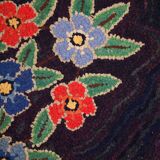 Old American Carpet Hooked handmade 103cm x 166cm 1920s, 1C677