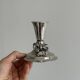 Vintage silver light metal candle holder