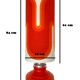 Orange opaline serpentine table lamp and vintage fabric