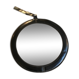 Leather mirror with clip
