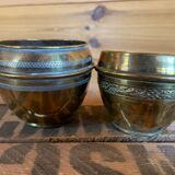 Old brass pots
