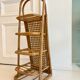 Vintage rattan and cane shelf – 1970s