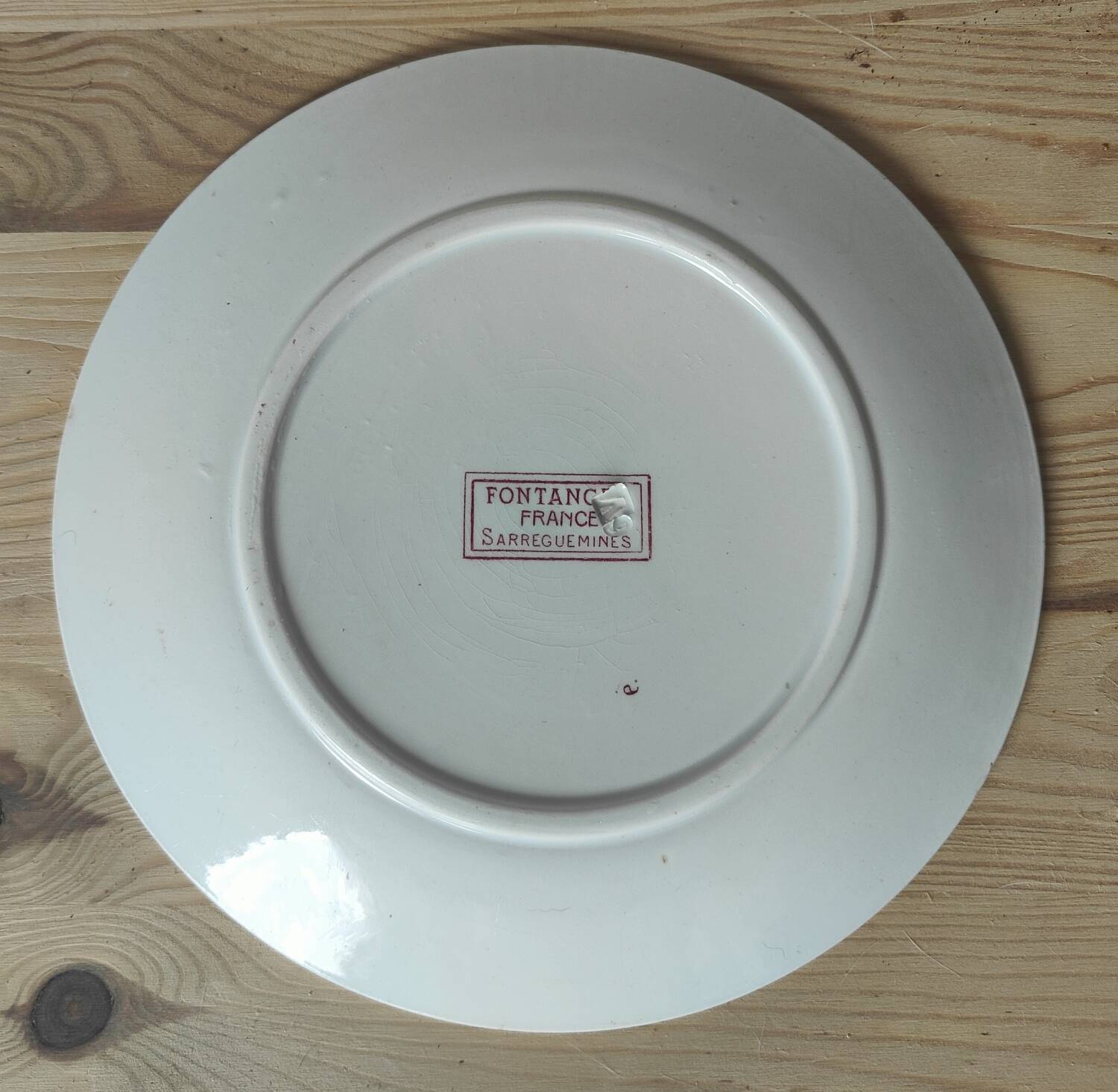 6 assiettes à dessert modèle Fontanges par Sarreguemines