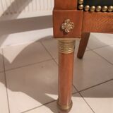 Empire office armchair with column feet