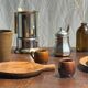 Lot de 4 mini tasses en céramique glacée