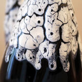 Black and white ceramic pitcher
